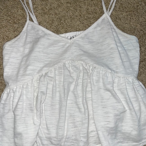 Sadie and Sage Small White Peplum Tank Top - Picture 1 of 1